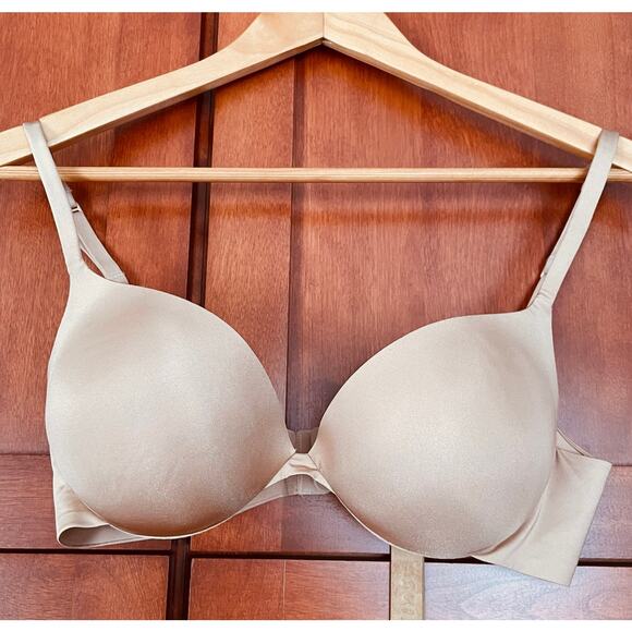 Skims Ultimate Push Up Plunge Bra Clay Size 34C - Picture 1 of 8